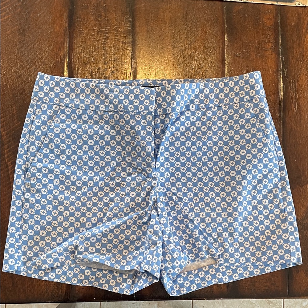 Talbots Light Blue Geometric Print Women’s Shorts